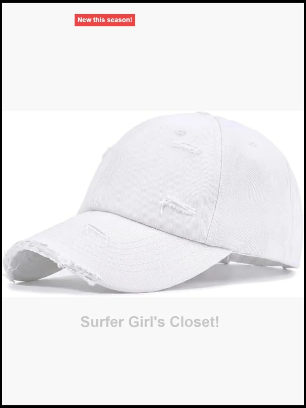 Distressed Cotton Dad Baseball Cap Adjustable Sun Protection Outdoor